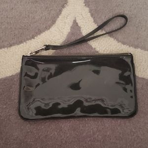 Marc Jacobs glossy black wristlet